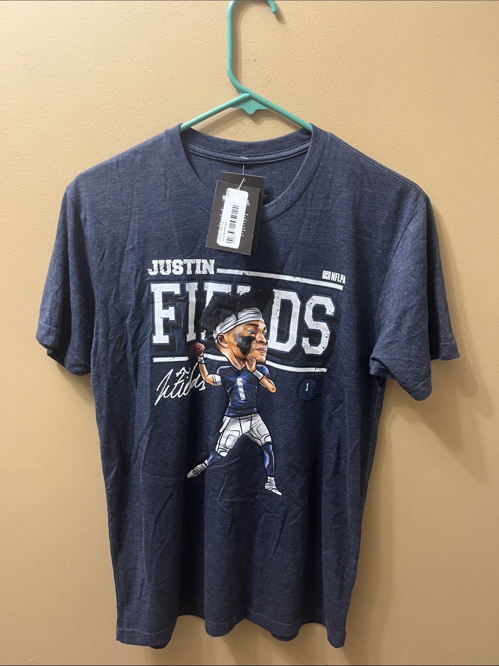 NFL Justin Fields Navy Short Sleeve Graphic Tee